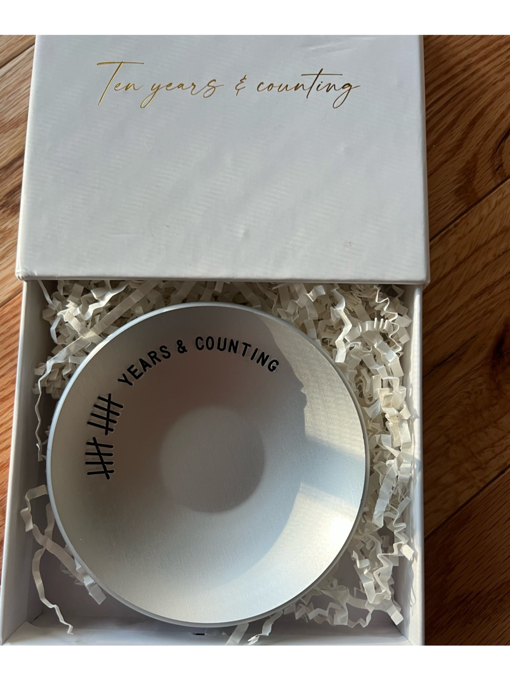 'Ten Years & Counting' Decorative Bowl NWT
